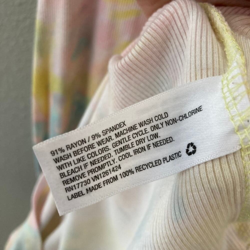Art Class Tie Dye Ribbed Tank Maxi Dress Pastel Pink Yellow Blue Orange 6/6X - Picture 4 of 6